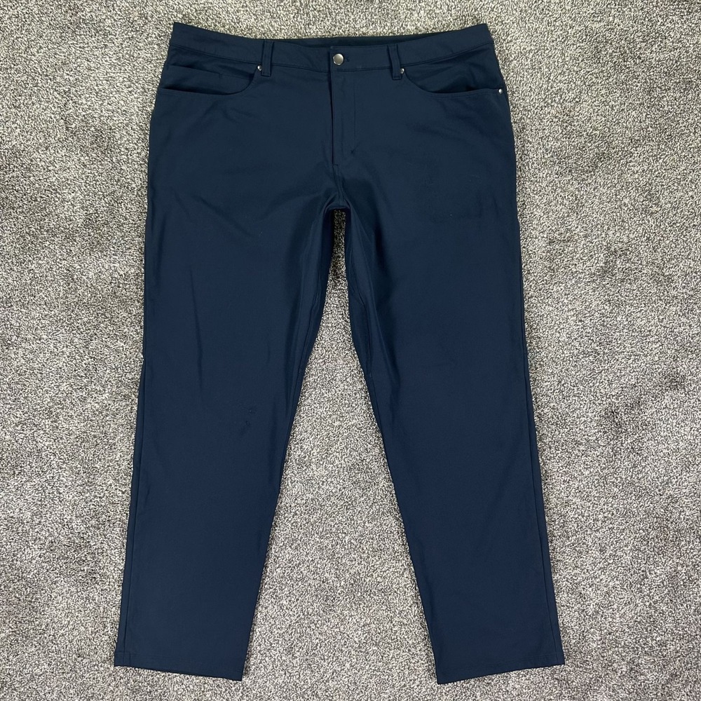 Lululemon ABC Classic Fit 5 Pocket Pants Warpstreme Mens 40‎ True Navy Athletic